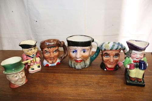 Vintage Toby Jugs Collection of 5