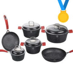Berlinger Haus 10-Piece Stone Touch Marble Coating Cookware Set
