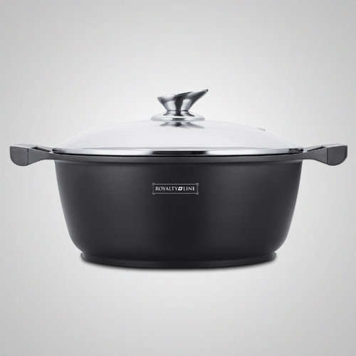 Royalty Line Casserole Pot With Glass Lid | Black