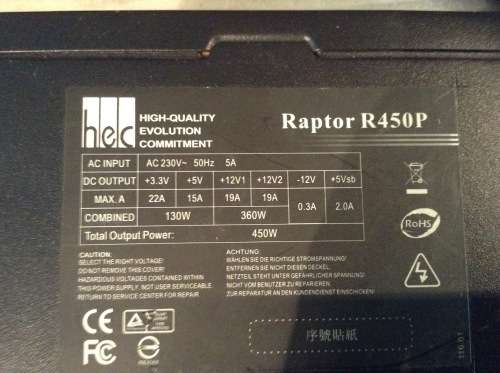 2 x 450w desktop power supplies