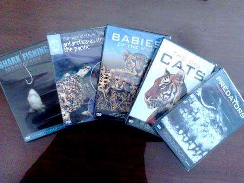 5 New dvd's, wildlife