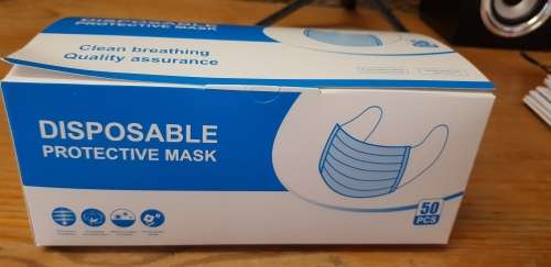 BOX OF 50 MASK 3 PLY MEDICAL GRADE