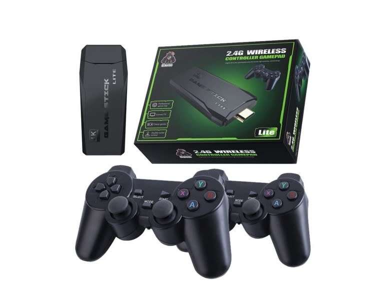 4K Game Stick with 1000+ Games. 32GB. HDMI, 2 Wireless Controller
