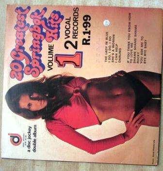 20 Greatest Springbok Hits volume 1 x 2 vinyl LP's. Circa 1975