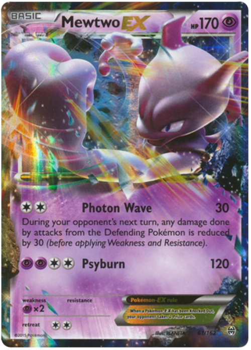 Pokemon TCG: Mewtwo EX - 61/162 - Ultra Rare - MINT