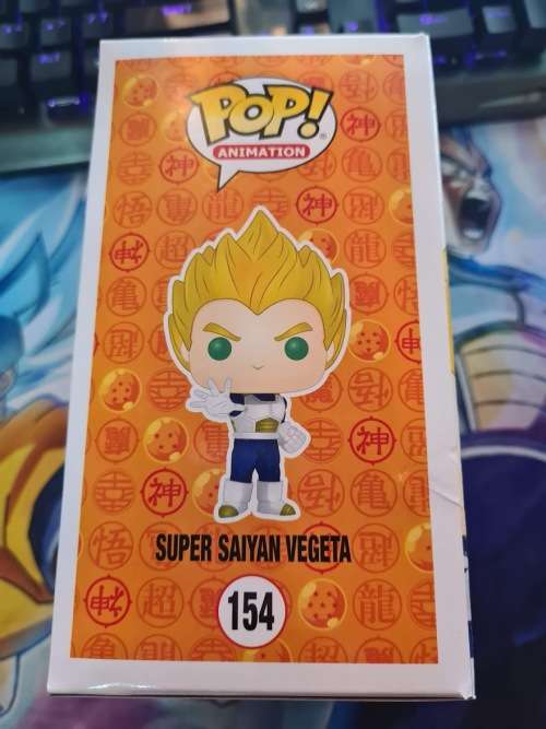 Funko Pop! - Dragon Ball Z - Blue Chrome Vegeta - Toy Tokyo Sticker [Box damage special]