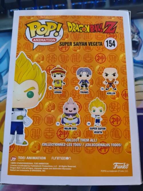 Funko Pop! - Dragon Ball Z - Blue Chrome Vegeta - Toy Tokyo Sticker [Box damage special]