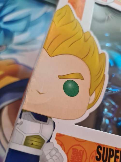 Funko Pop! - Dragon Ball Z - Blue Chrome Vegeta - Toy Tokyo Sticker [Box damage special]