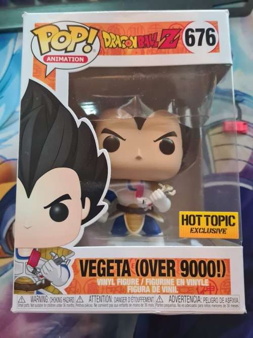 Funko Pop! -  Dragon Ball Z - Vegeta - Over 9000 + Free Protector [Box damage special]