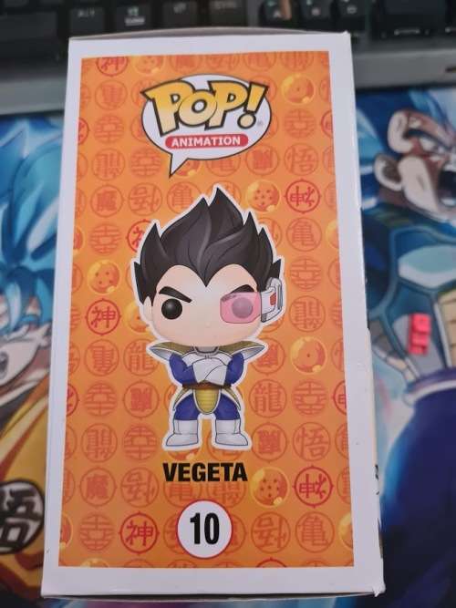 Funko Pop! - Dragon Ball Z -  Vegeta - Silver Chrome - Funimation (Box Damage) + Protector
