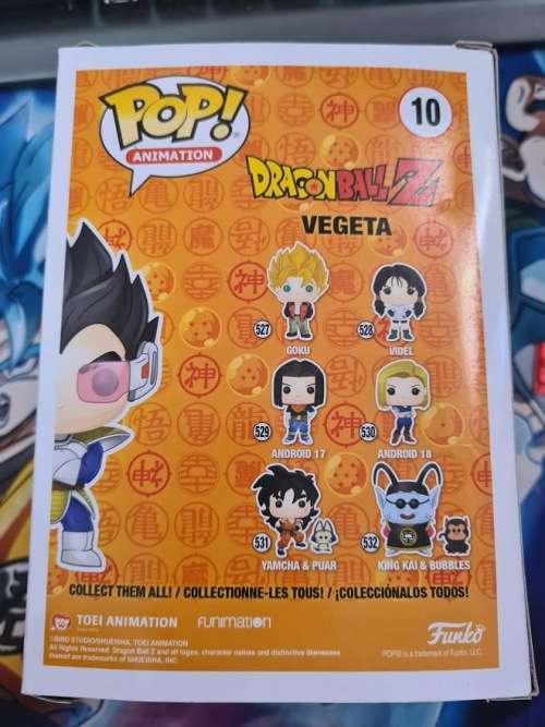 Funko Pop! - Dragon Ball Z -  Vegeta - Silver Chrome - Funimation (Box Damage) + Protector