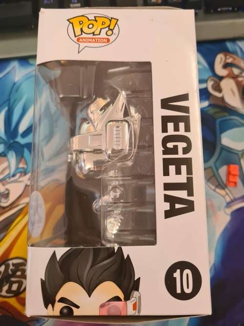 Funko Pop! - Dragon Ball Z -  Vegeta - Silver Chrome - Funimation (Box Damage) + Protector