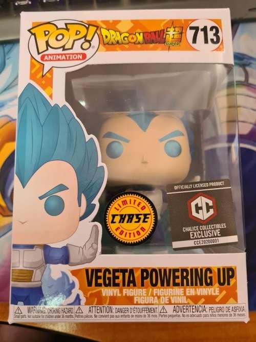 Funko POP! - Dragon Ball Super - Vegeta Powering Up CHASE - Chalice Exclusive + protector