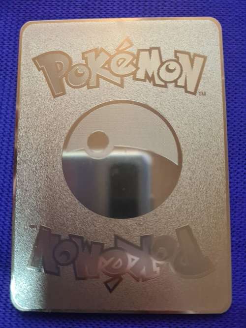 Pokemon - Custom Gold Metal Card - Rainbow Charizard Vmax