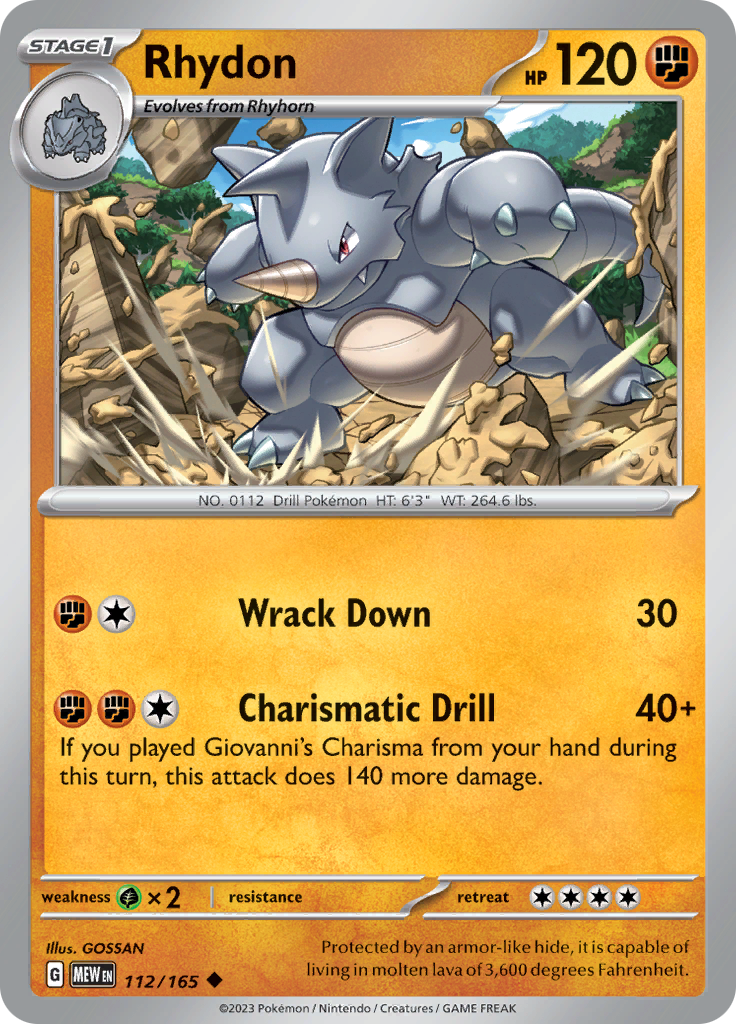 Pokemon Trading Card Game - 151 - Rhydon