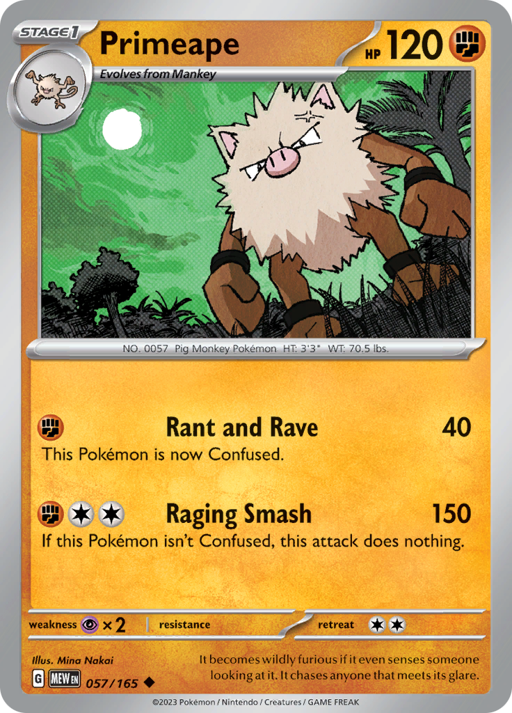 Pokemon Trading Card Game - 151 - primeape