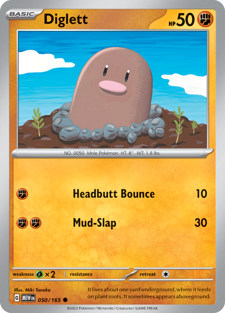 Pokemon Trading Card Game - 151 - Diglett