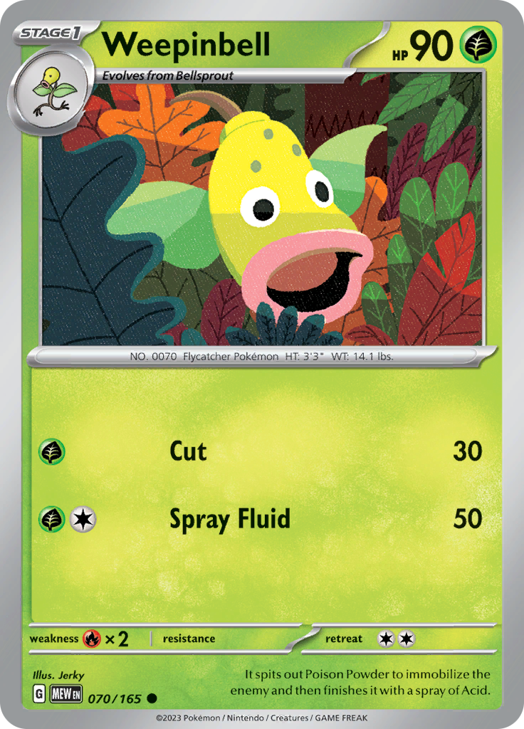 Pokemon Trading Card Game - 151 - Weepinbell