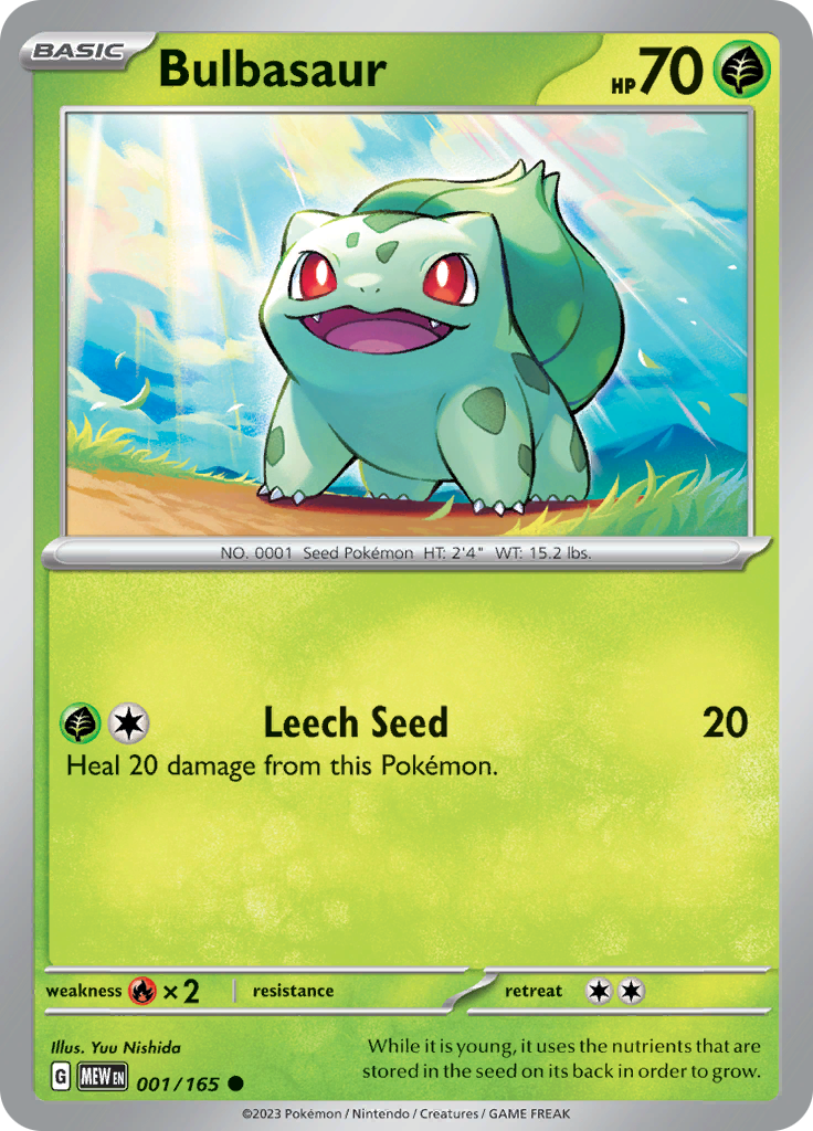 Pokemon Trading Card Game - 151 - Bulbasaur