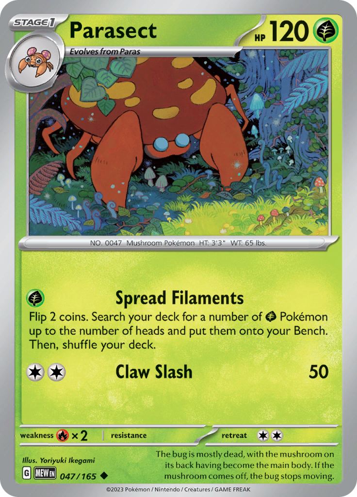 Pokemon Trading Card Game - 151 - Parasect
