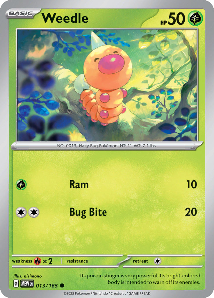 Pokemon Trading Card Game - 151 - Weedle
