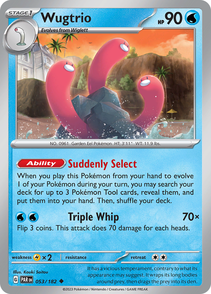 Pokemon Trading Card Game - Wugtrio #53 Pokemon Paradox Rift