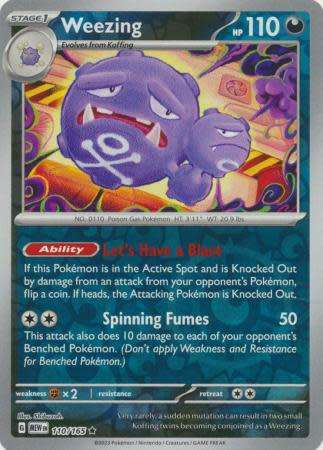 Pokemon Trading Card Game 151 - Weezing - 110/165 - English - reverse holo