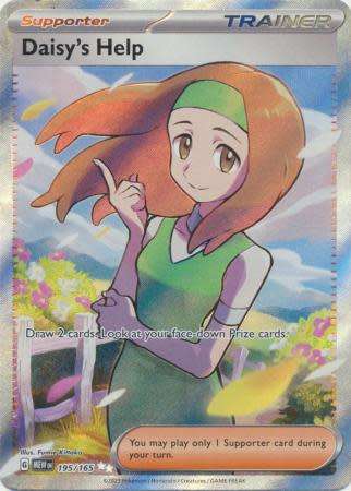 Pokemon Trading Card Game - Daisy`s Help - 195/165 - SV: Scarlet and Violet 151