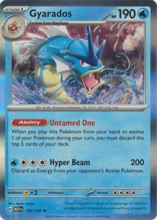 Pokemon Trading Card Game - Gyarados - 130/165 - Holo Rare Scarlet & Violet 151