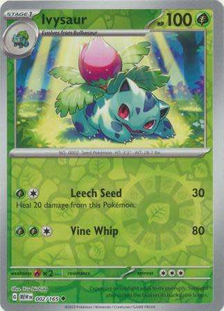 Pokemon Trading Card Game - Ivysaur - 002/165 - Uncommon Reverse Holo Scarlet & Violet 151