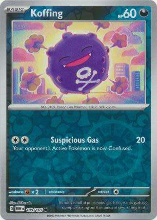 Pokemon Trading Card Game - Koffing - 109/165 - Common Reverse Holo Scarlet & Violet 151