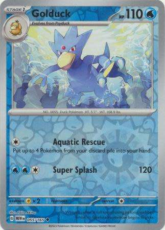 Pokemon Trading Card Game - Golduck - 055/165 - Uncommon Reverse Holo Scarlet & Violet 151