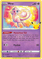 Pokemon Trading Card Game - Mew - 11/25 - Holo Rare Celebrations Singles