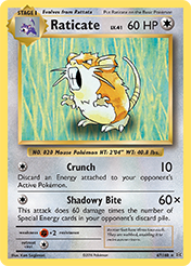 Pokemon Trading Card Game - Raticate - 67/108 - Rare XY: Evolutions