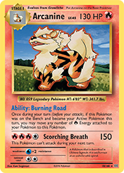 Pokemon Trading Card Game - Arcanine - 18/108 - Rare XY: Evolutions