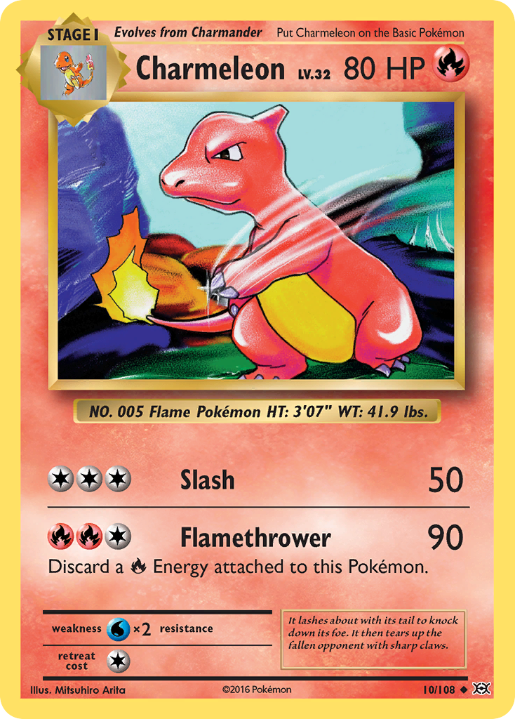 Pokemon Trading Card Game - Charmeleon - 10/108 - Uncommon XY: Evolutions