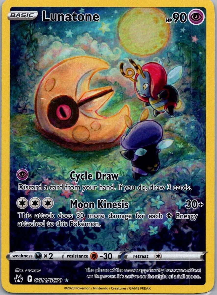 Pokemon Trading Card Game - Lunatone - GG11/GG70 - Holo Rare Crown Zenith