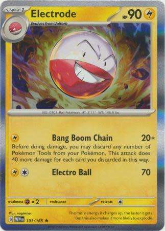 Pokemon Trading Card Game - Electrode - 101/165 - Holo Rare Scarlet & Violet 151