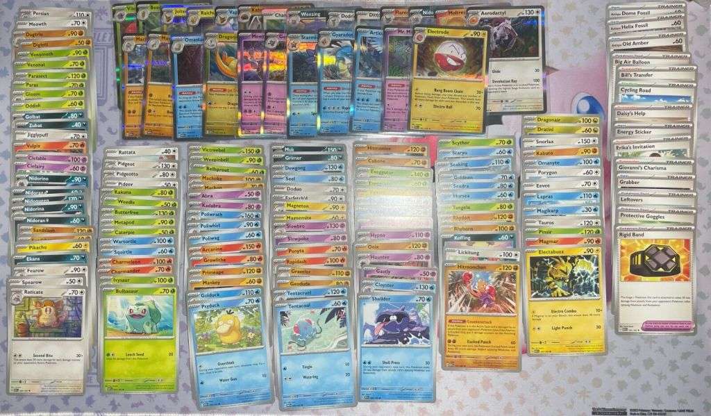 Pokemon Trading Card Game - Complete Scarlet and Violet 151 Common/Uncommon/Rare set