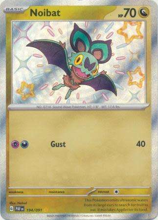 Pokemon Trading Card Game - Noibat - 194/091 - Shiny Rare Paldean Fates
