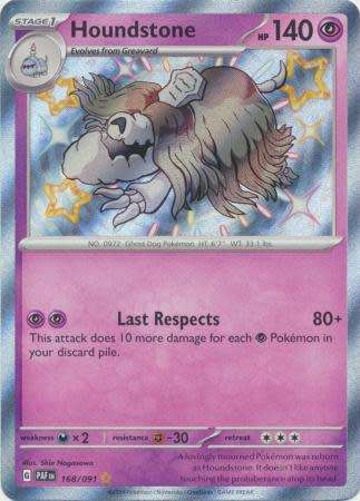 Pokemon Trading Card Game - Houndstone - 168/091 - Shiny Rare Paldean Fates
