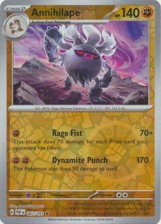 Pokemon Trading Card Game - Annihilape - 047/091 - Holo Rare Reverse Holo Paldean Fates