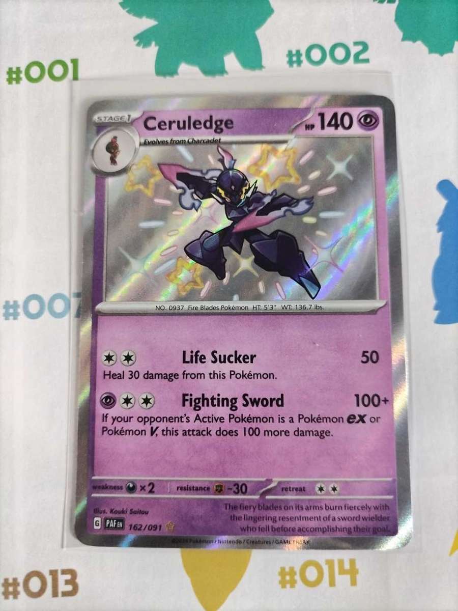 Pokemon Trading Card Game - Ceruledge - 162/091 - Shiny Rare Paldean Fates