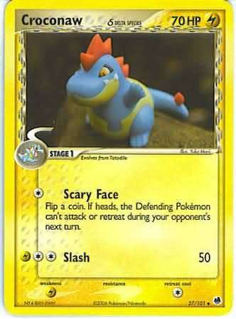 Pokemon Trading Card Game - Croconaw (Delta Species) - 27/101 - Uncommon Ex Dragon Frontiers
