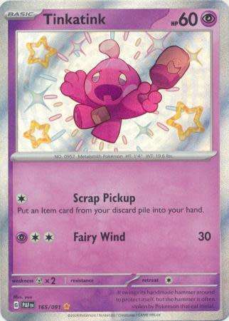 Pokemon Trading Card Game - Tinkatink - 165/091 - Shiny Rare Paldean Fates