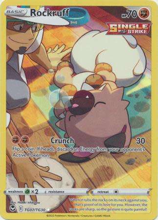 Pokemon Trading Card Game - Rockruff - TG07/TG30 - Holo Rare Sword & Shield: Silver Tempest