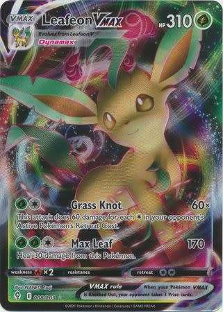 Pokemon Trading Card Game - Leafeon VMAX - 008/203 - Ultra Rare Sword & Shield: Evolving Skies