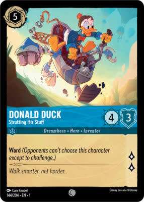 Disney Lorcana Trading Card Game - Donald Duck - Strutting His Stuff - 144/204