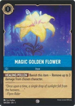 Disney Lorcana Trading Card Game - Magic Golden Flower - 169/204 - Common The First Chapter