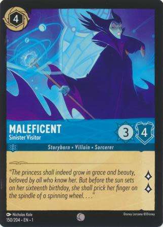 Disney Lorcana Trading Card Game - Maleficent - Sinister Visitor - 150/204 - Common The First Chapte
